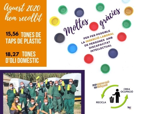 agraïment recollida selectiva oli domèstic i taps 2020_CEO del Maresme