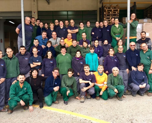 Equip del servei de manipulats i muntatges Equip del servei de manipulats i muntatges